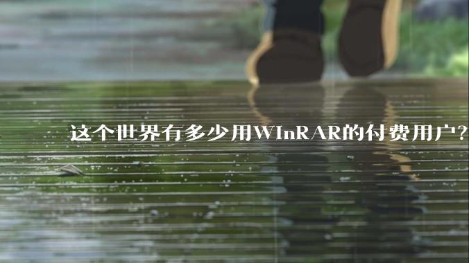 这个世界有多少用WinRAR的付费用户?